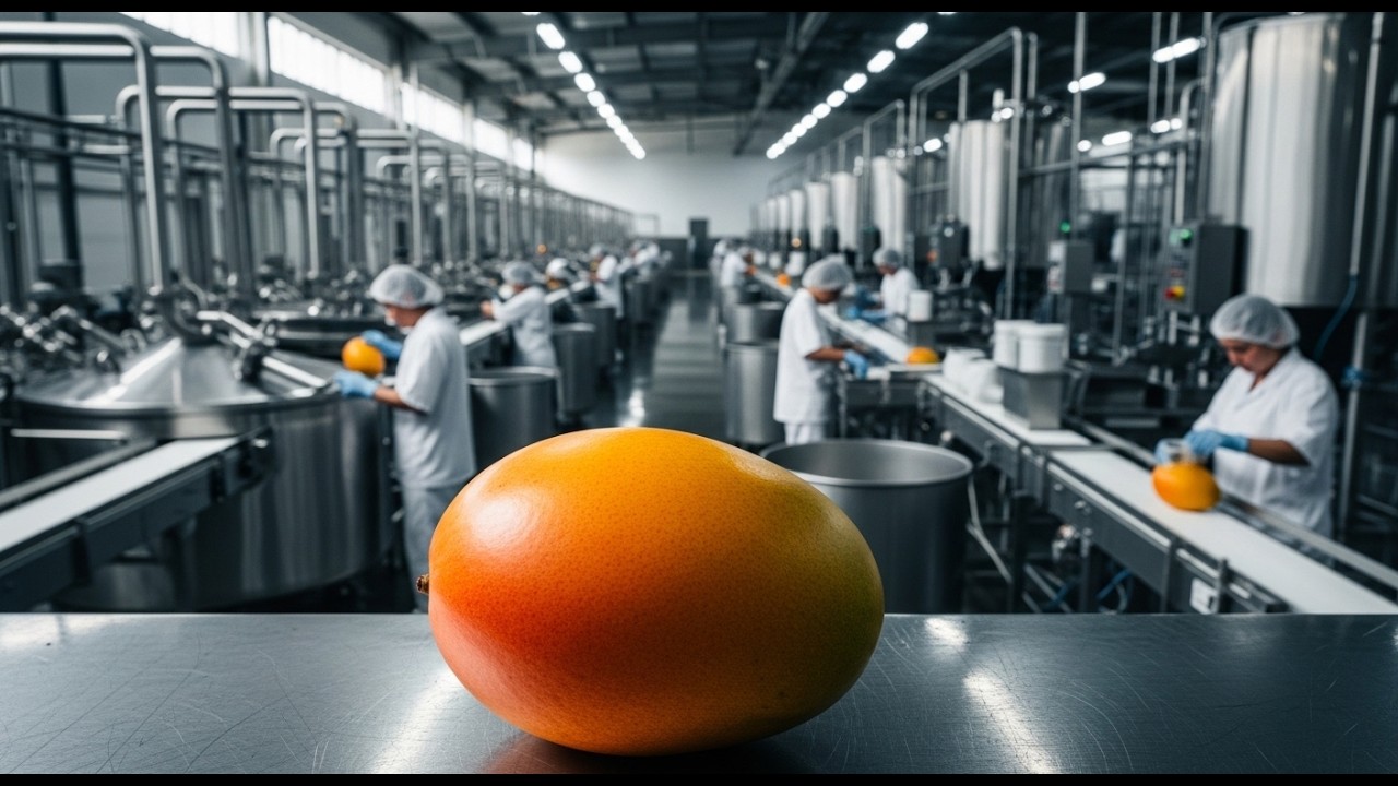 HOW SOUR MANGO PASTE IS PRODUCED 🥭 | MODERN FOOD FACTORY PROCESS | COMPLETE PRODUCTION