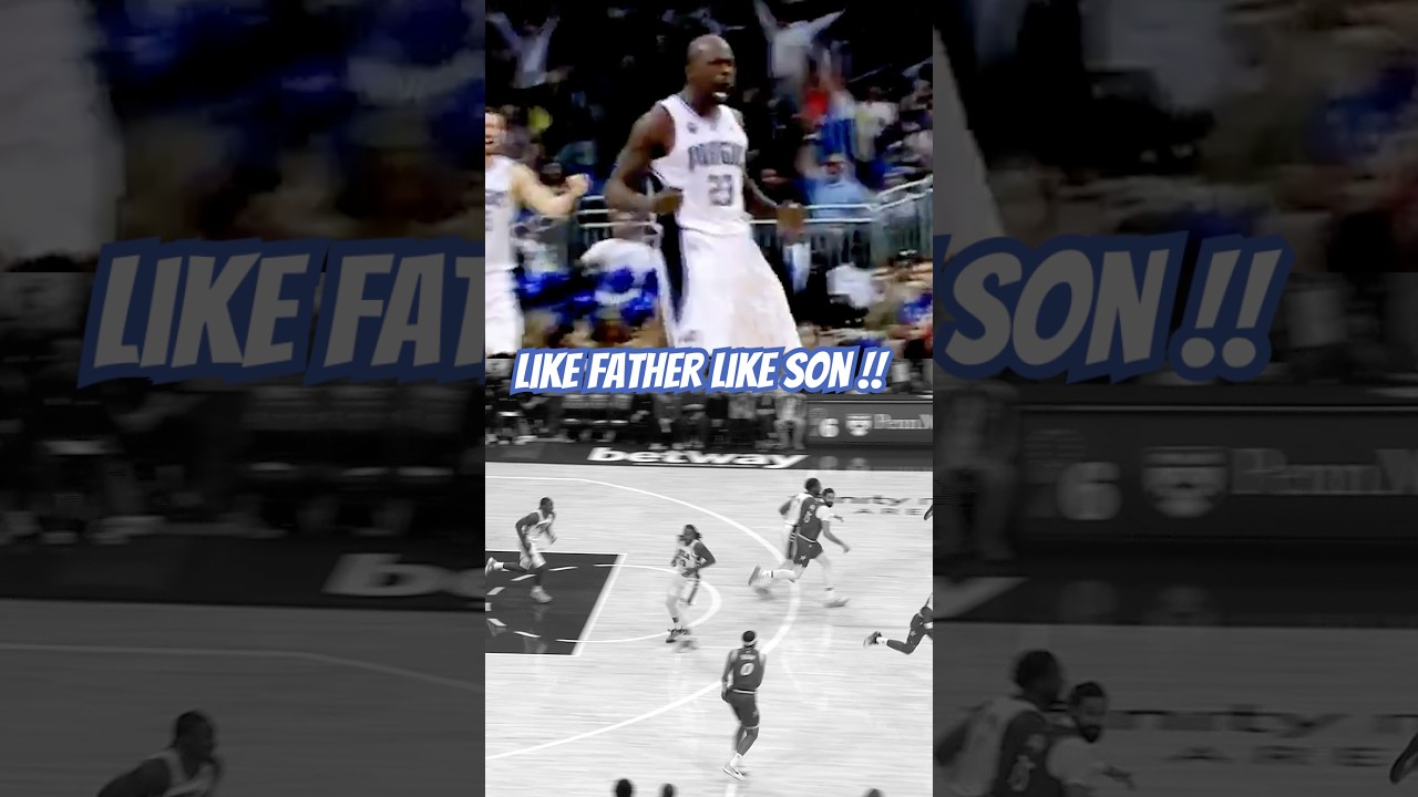 Father and son hitting a 4 point play vs 76ers !!