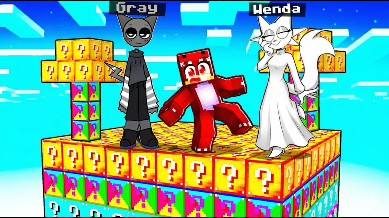 STUCK on ONE LUCKY CHUNK with ANIME WENDA and GRAY!