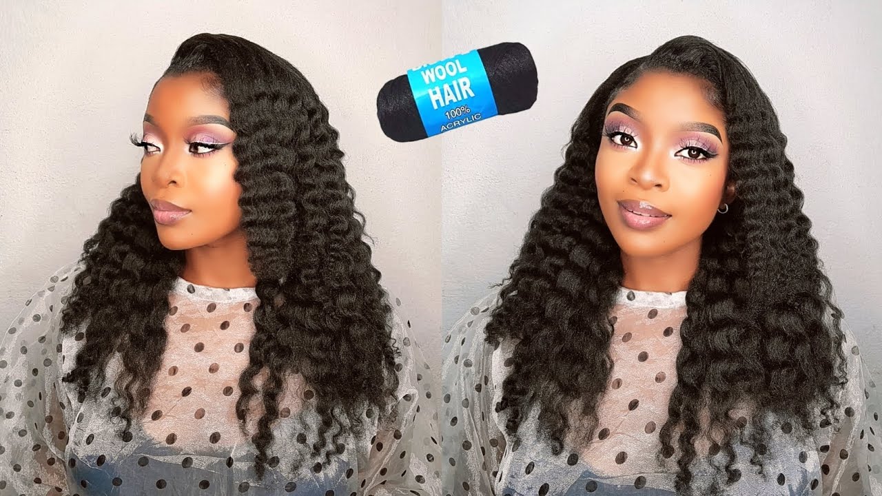 😳Would You Believe It's BRAZILIAN WOOL😱 Crochet Wavy Hairstyle Using Brazilian Wool
