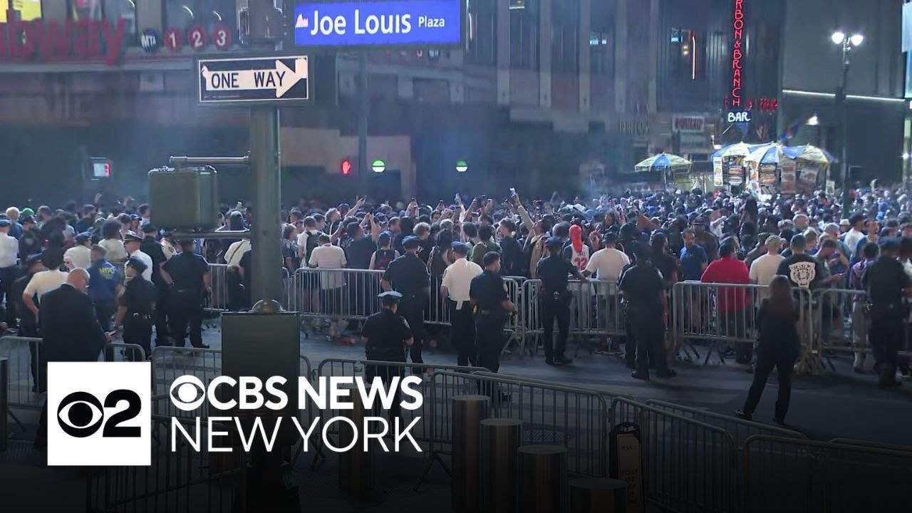 Over 2 dozen taken into custody after Knicks watch party outside MSG, NYPD says