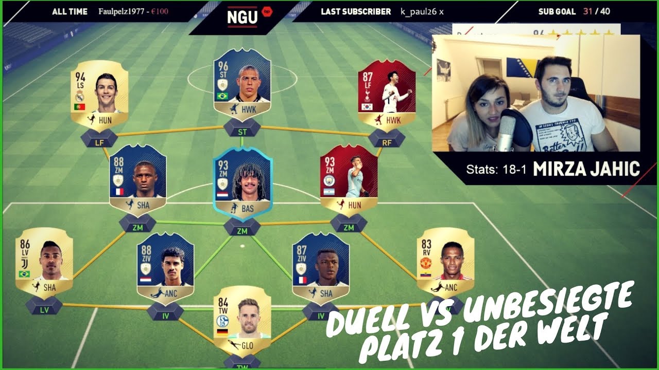 DUELL VS UNBESIEGTE PLATZ 1 DER WELT - MEIN AKTUELLER SPIELSTIL IM 4-4-2! | FIFA 18 WEEKEND LEAGUE