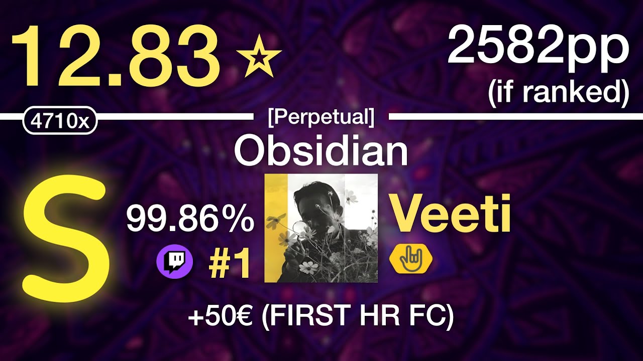 🔴 Veeti fc'd 12.83⭐ Obsidian with HR (50€ bounty)