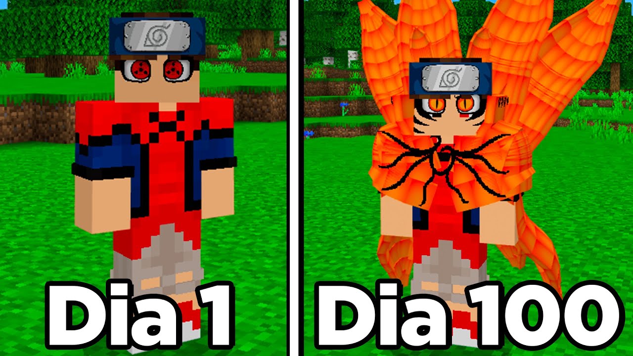 SOBREVIVI 100 DIAS no NARUTO JEDY MINECRAFT!