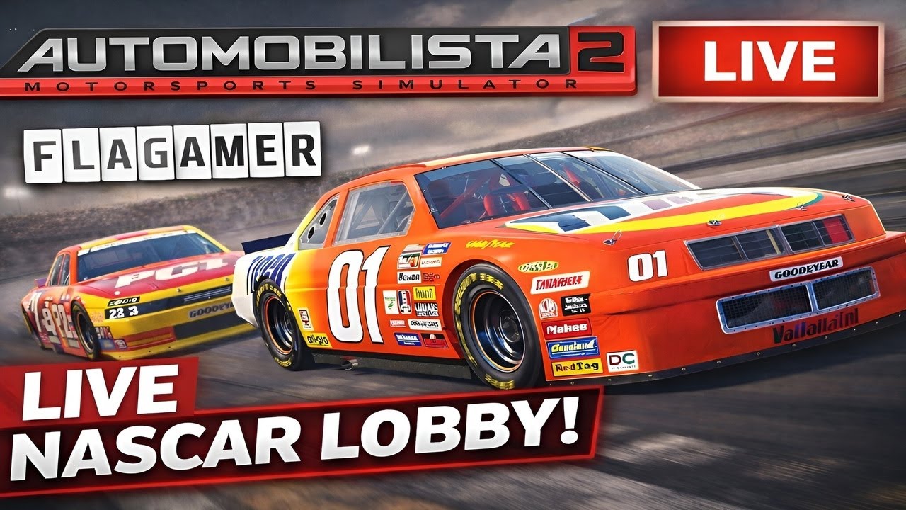 (PARTE 1) LOBBY @FlaGamer29 DE AUTOMOBILISTA 2: PROVANDO NOVOS CARROS DE NASCAR!