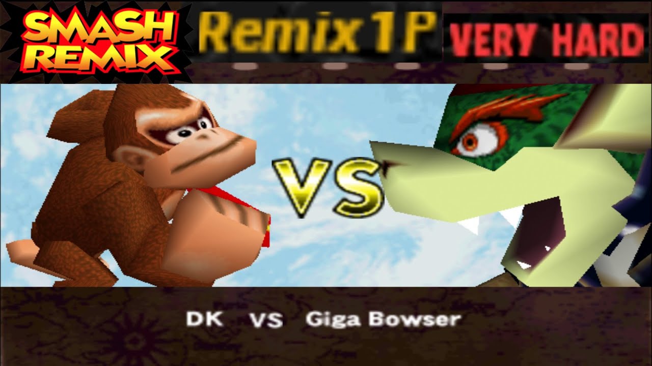 Smash Remix - Classic Mode Remix 1P Gameplay with Donkey Kong (VERY HARD)