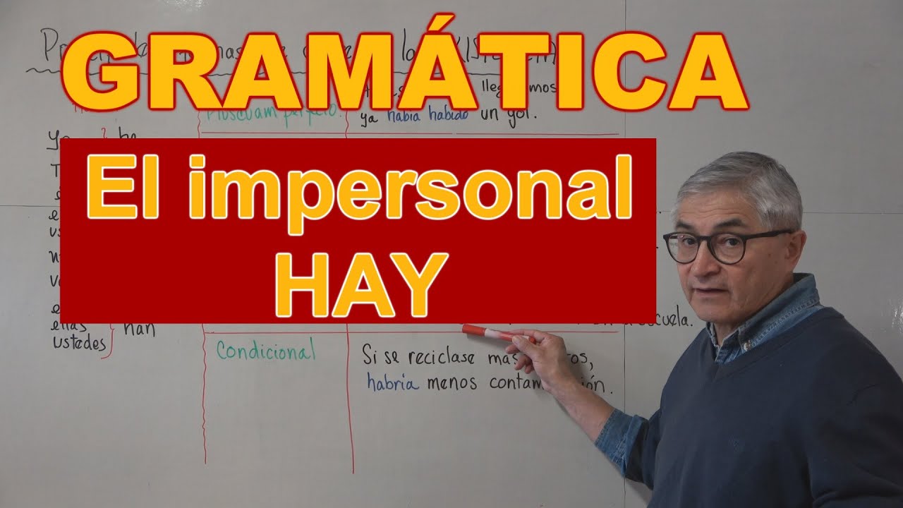 El impersonal HAY en todas sus formas: Había, Hubo, Hay, Habrá, Habría. Español Lengua Extranjera.