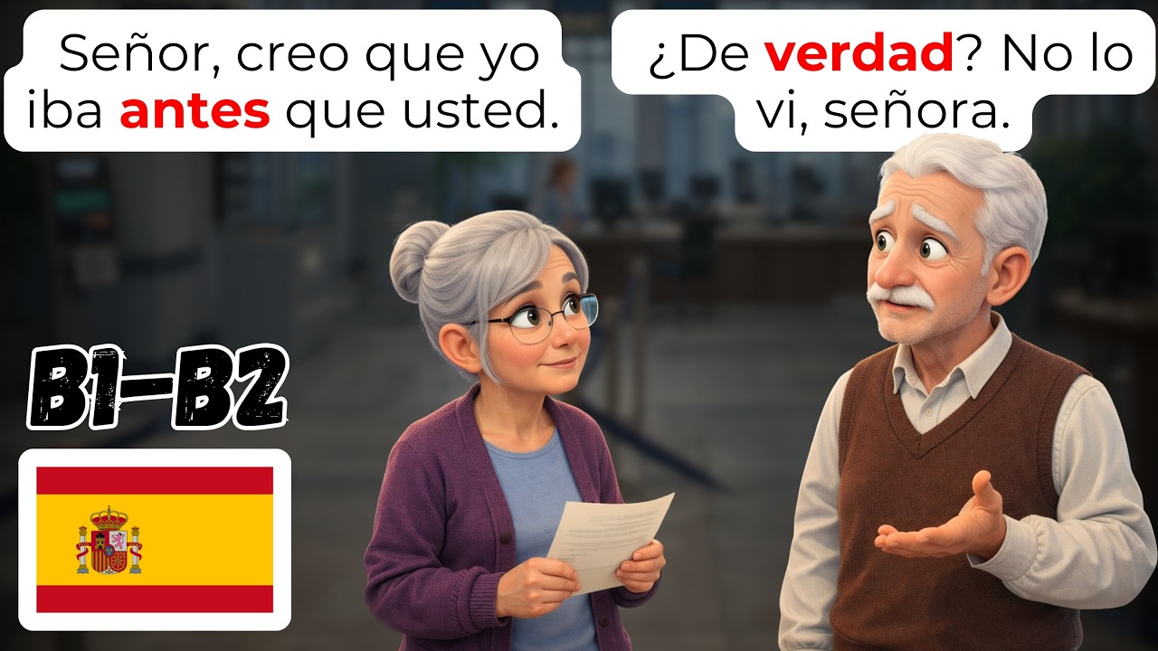 🇪🇸 15 Диалогов об Испанском Этикете в Очереди, Которые Каждый Средний Уровень Должен Изучить | B1-B2