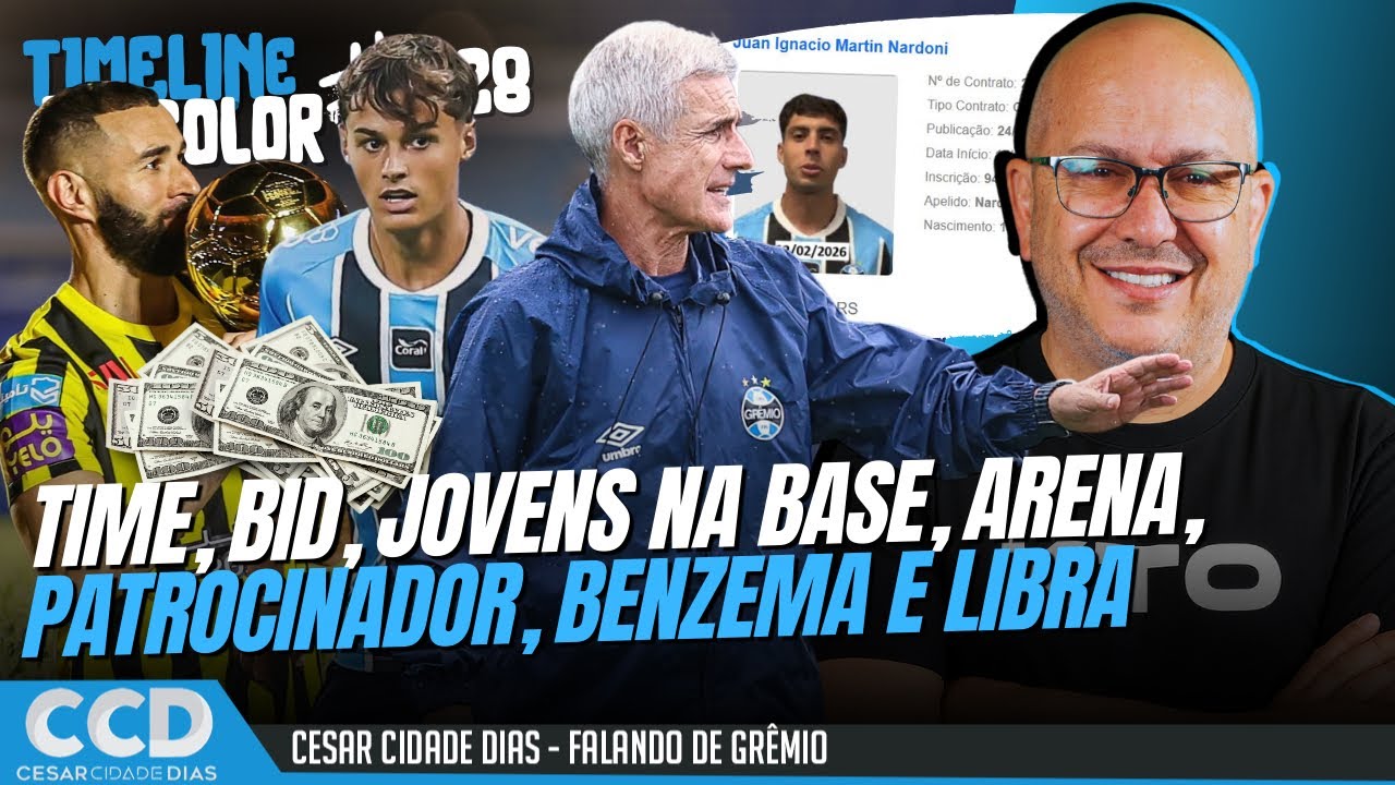 Timeline Tricolor #528: Time do Grêmio | BID | Jovens na base | Patrocinador | Libra e Benzema