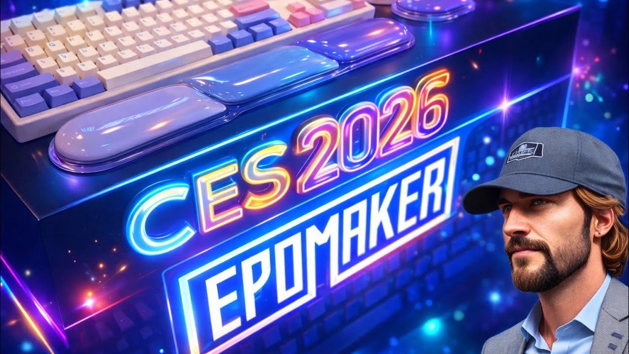 Клавиатуры Epomaker на CES 2026 — новые стильные ретро-современные клавиатуры в стиле пишущей маш...