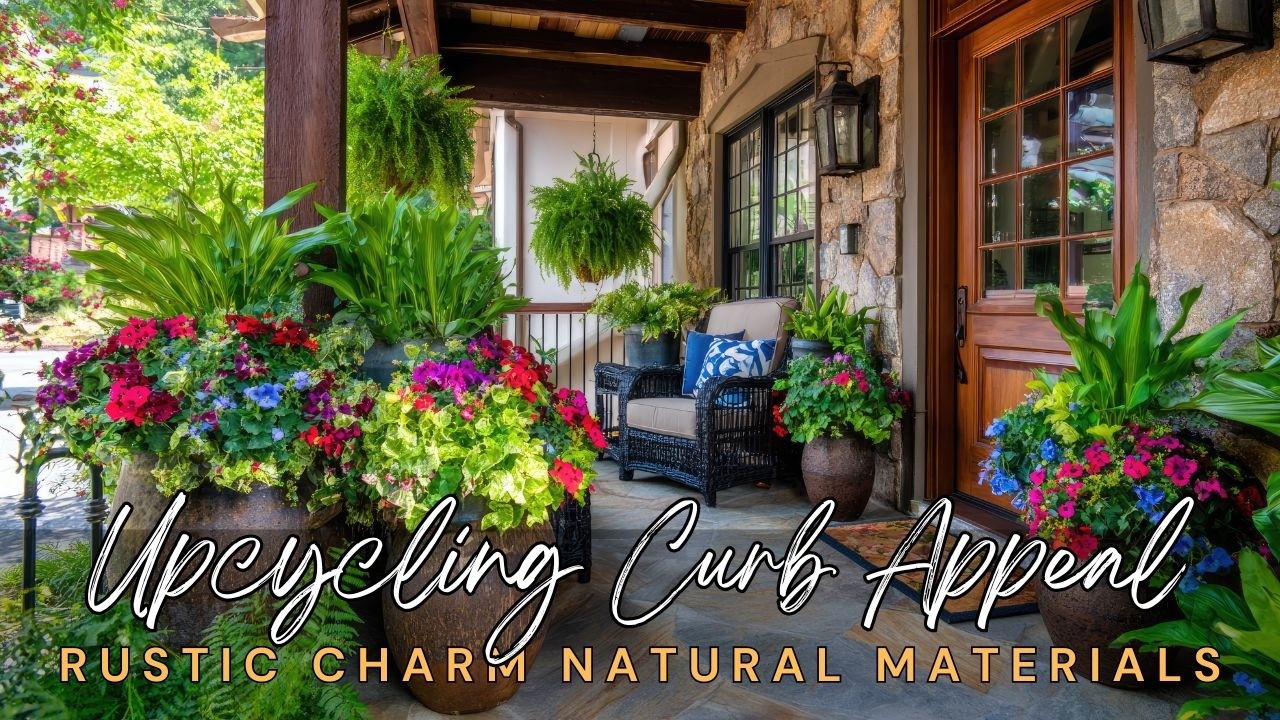 Rustic Charm: Upcycling Curb Appeal with Natural Materials