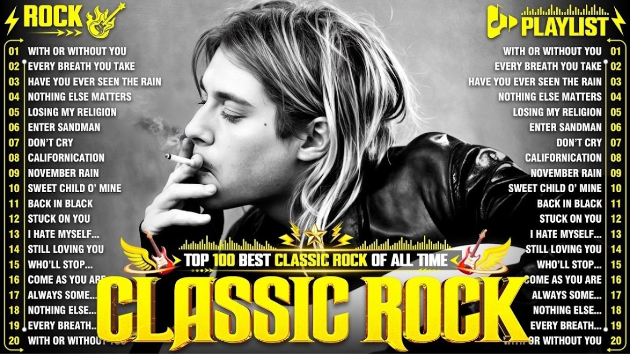 #Classic Rock Songs 70s 80s 90s Full Album 🎶 Nirvana, Guns N' Roses, AC/DC, Bon Jovi, Metallica, U2