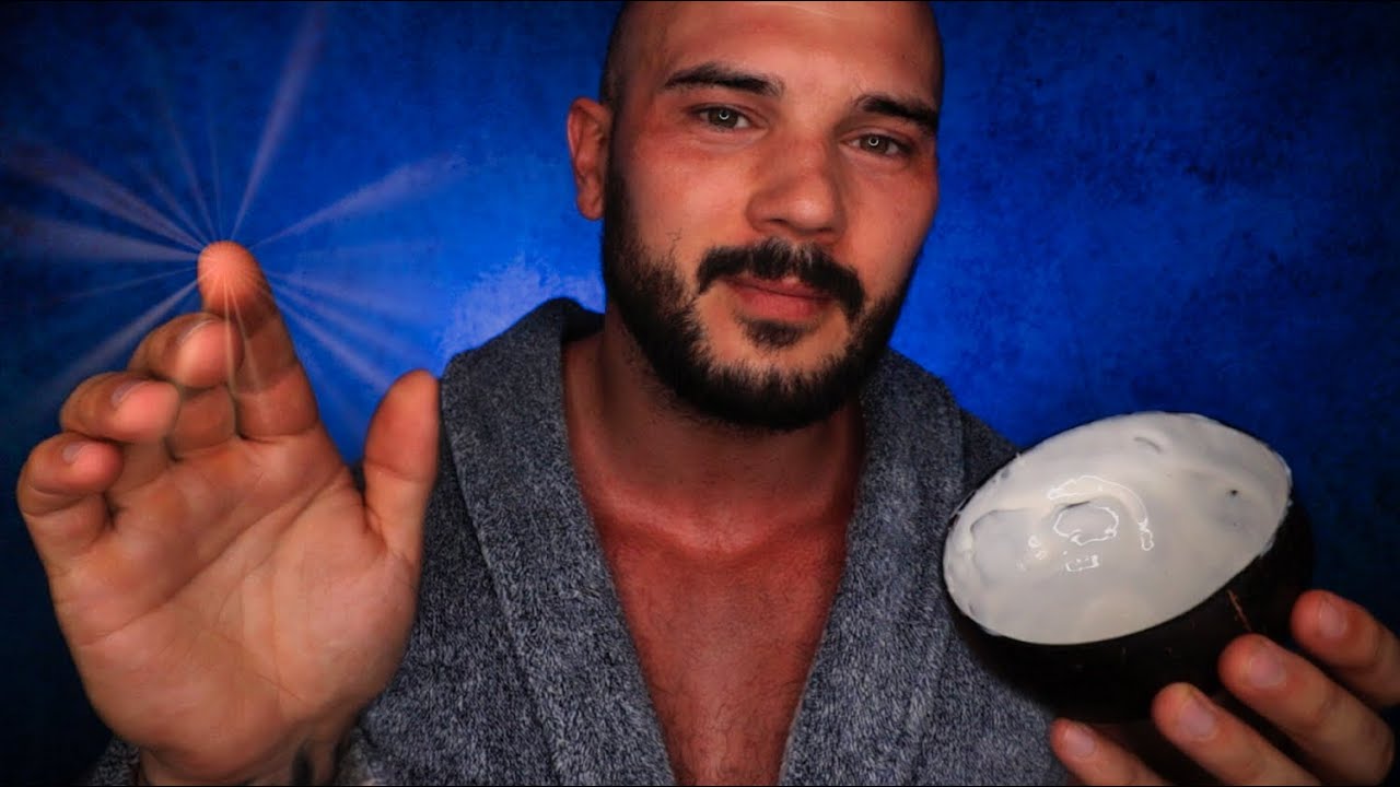 ASMR Relaxing Bedtime Massage | Skin Tracing - Slow Massage - Facial Cleanse - Safe Male Whispering