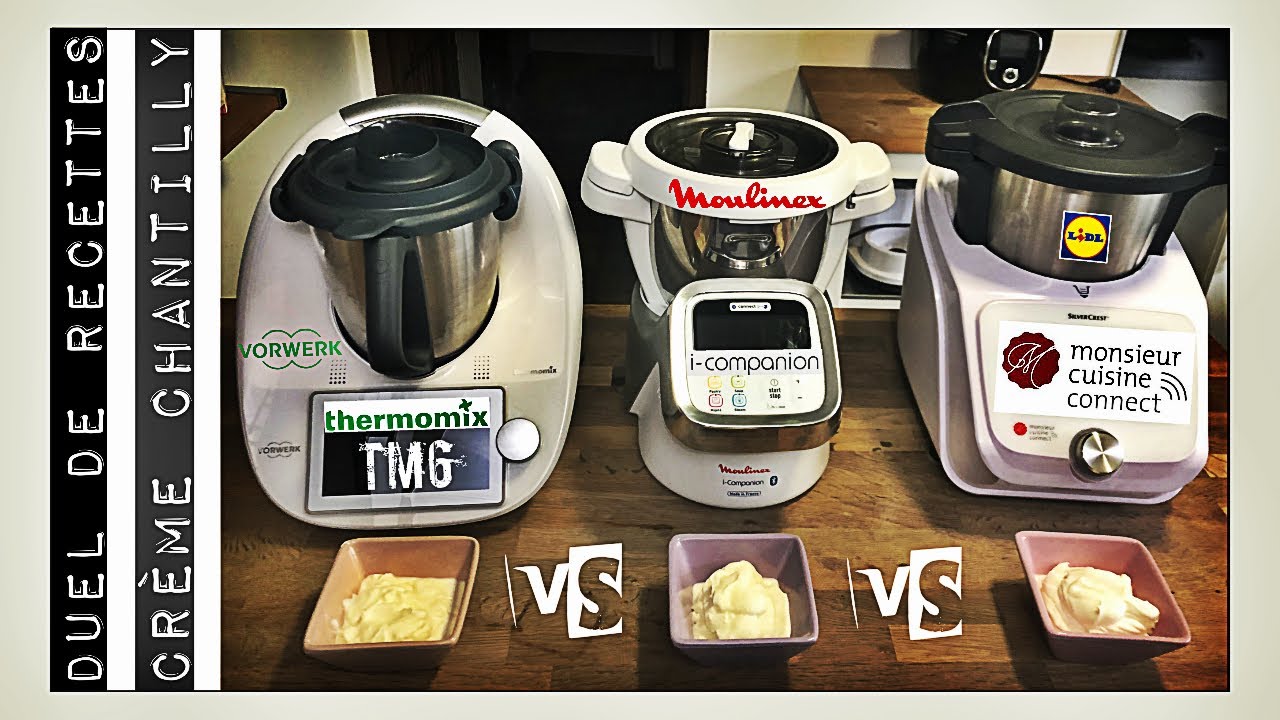 DUEL DE RECETTES : CREME CHANTILLY (TM6 VS COMPANION VS MCC par Sand Cook&Look)