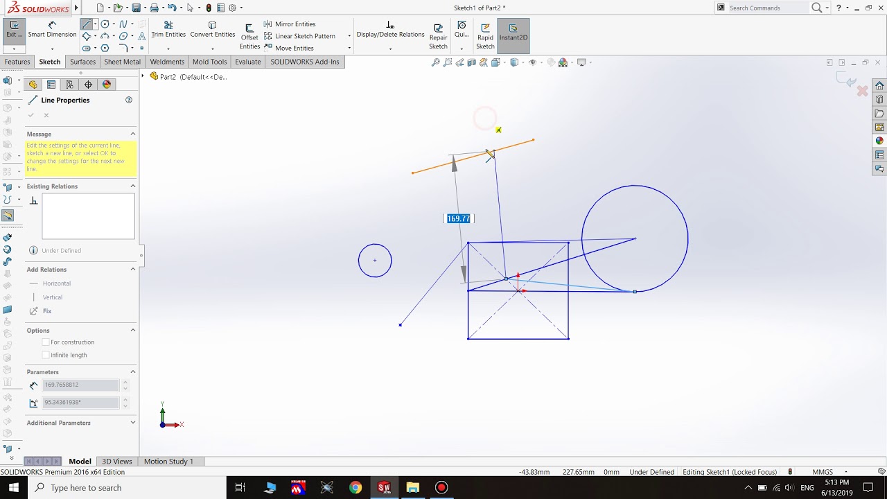 Repair sketch, quick snap, rapid sketch & display/delete relations trong Solidworks