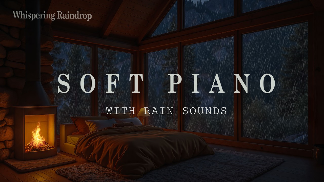 Soothing Piano + Rain Sounds for Deep Sleep and Anxiety Relief 🌧️ Rain Outside the Window