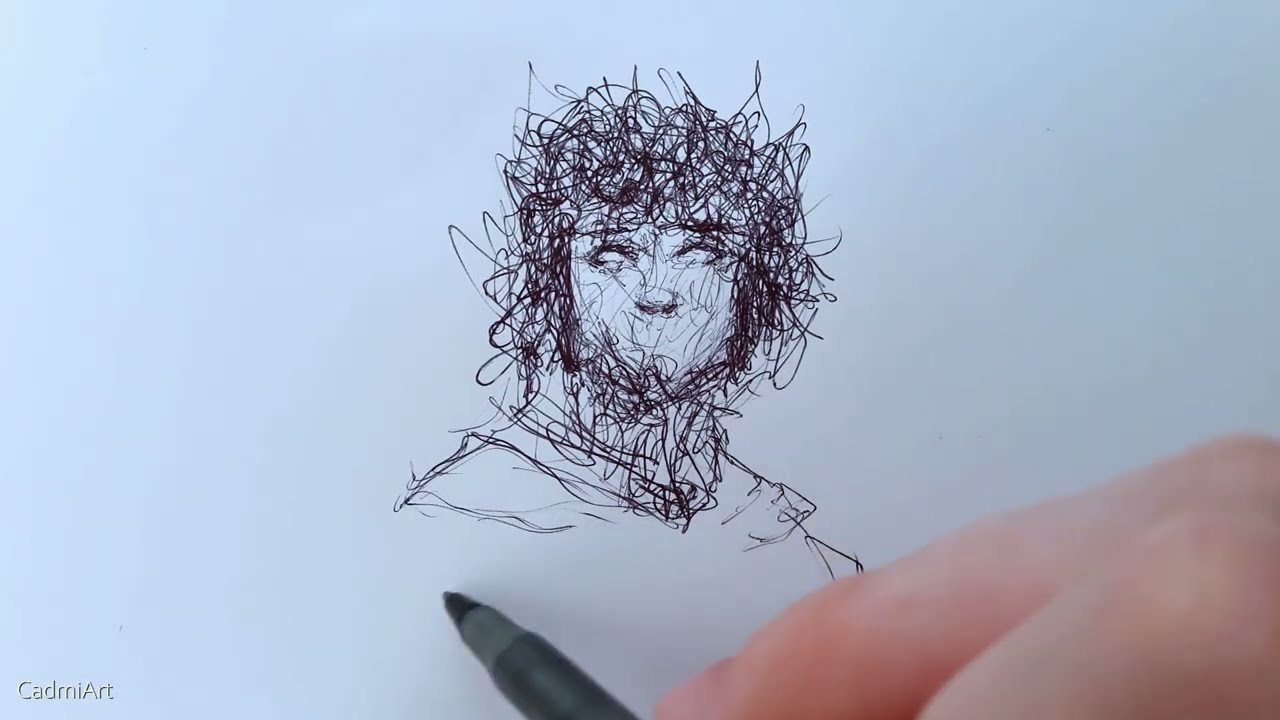 Scribble Art Drawing Frodo Baggins | Lord of the Rings