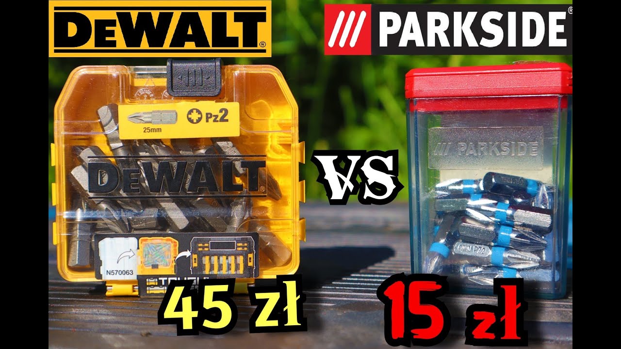 Parkside vs DeWalt -TEST Bitów