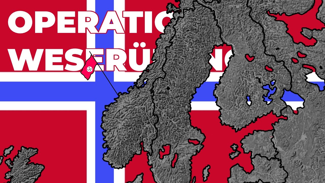 Operation Weserübung animated with army sizes