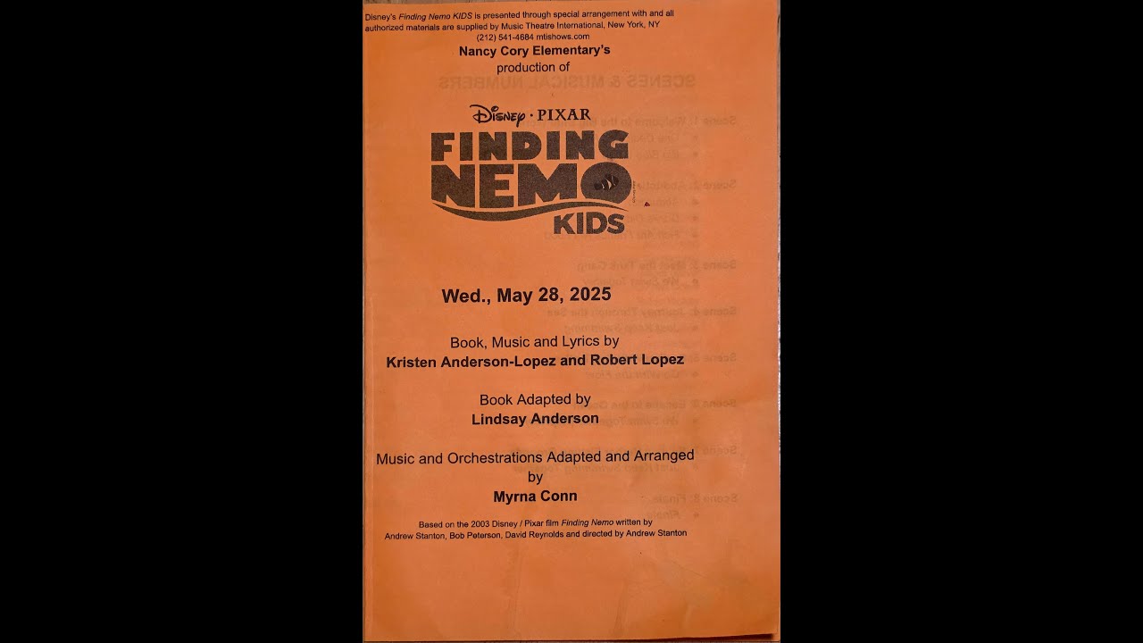 Finding Nemo Kids - Nancy Cory Elementary School - 5/28/25