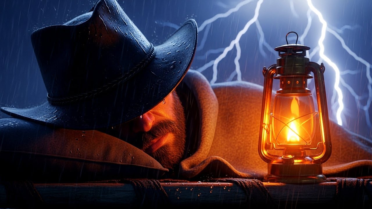 Arthur Trapped in a Midnight Thunderstorm Inside a Small Tent | RDR2 ASMR Cozy Rain