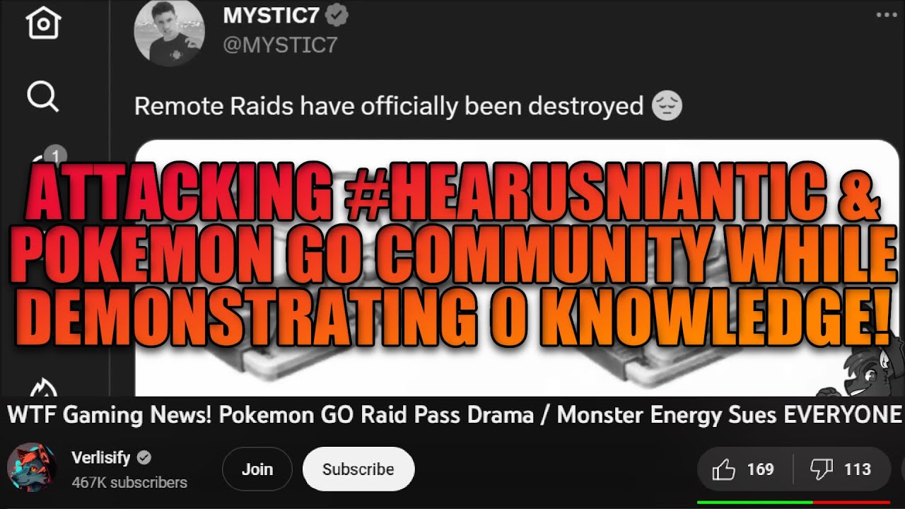 ✔️ Verlisify Response | Ignorant Attacks On The Pokémon GO Community & #HearUsNiantic