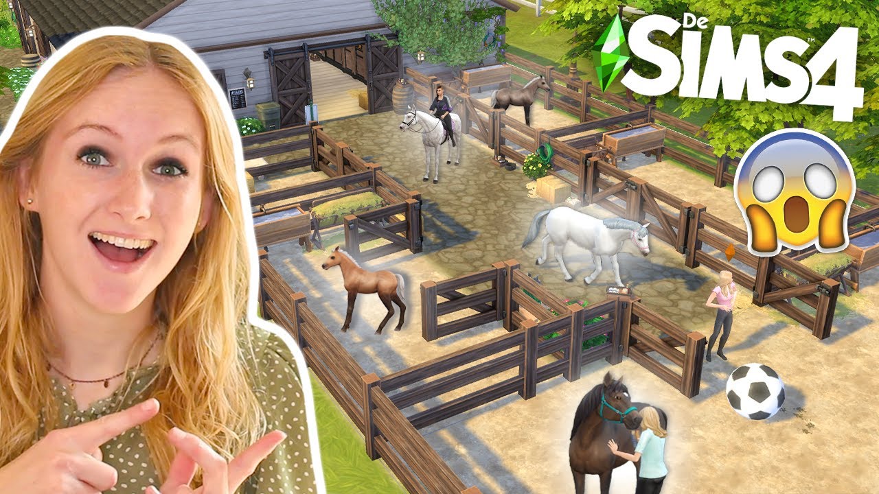 Luxe PADDOCKS van mijn SIMS PAARDEN MANEGE bouwen! 🤩 + BRAND OP STAL! 😱🔥
