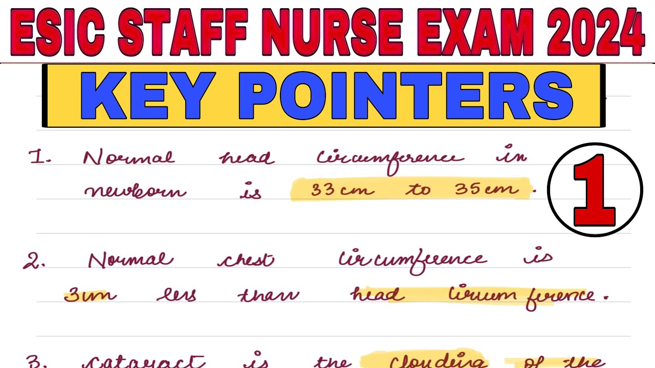 ESIC NURSING OFFICER EXAM PREPARATION | ESIC PREVIOUS YEAR EXAM PAPER | KEY POINTERS FOR ESIC EXAM