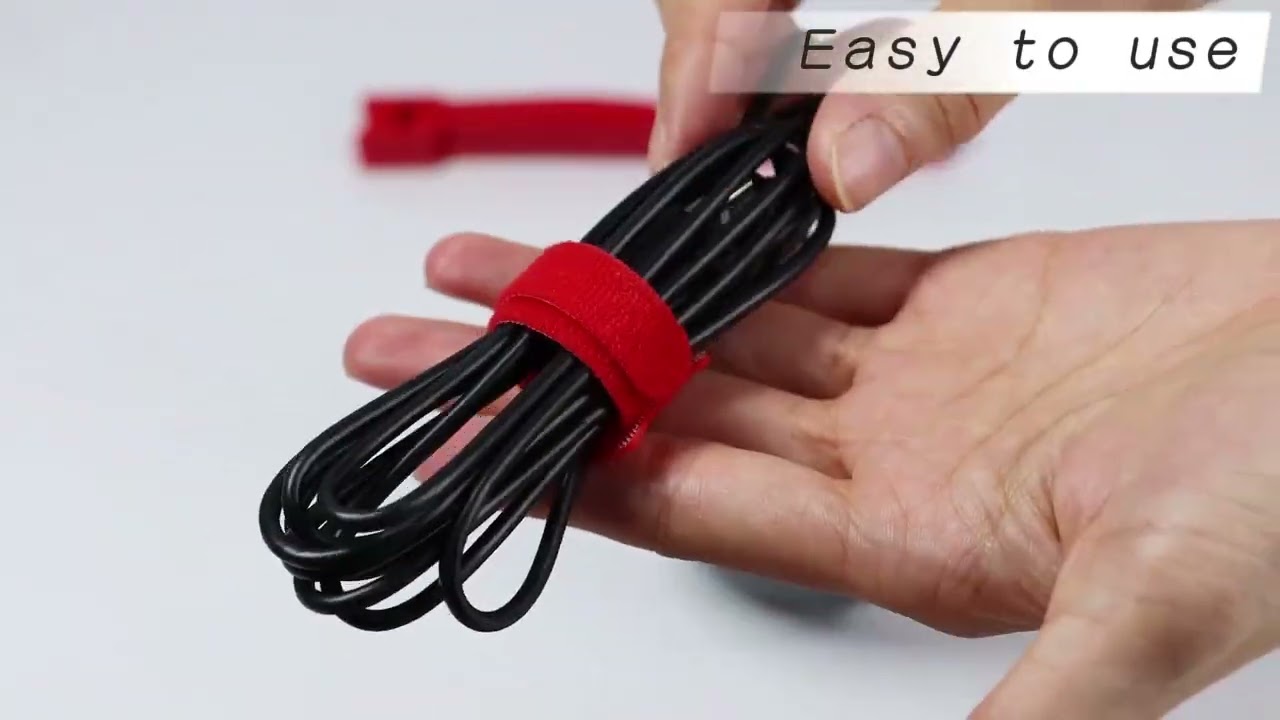 Releasable Cable Ties Wire Organizer Black 15 20 25 30cm Nylon