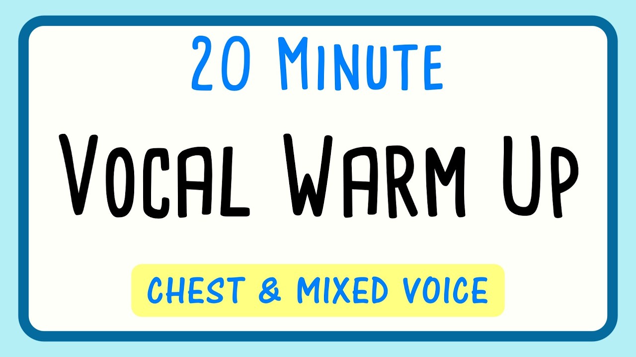 20 Minute Vocal Power Exercises Chest & Mixed Voice - MALE SINGERS