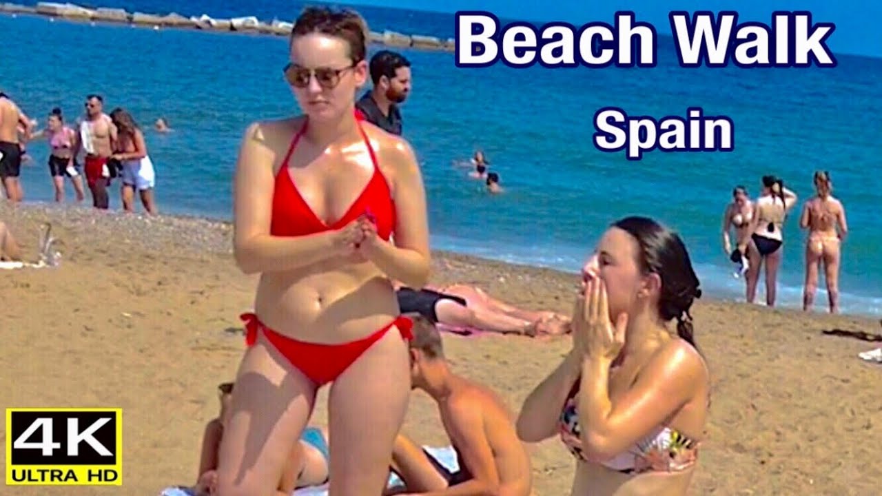 Lloret de Mar - Beach Walk tour Spain - Costa Brava - July 2022