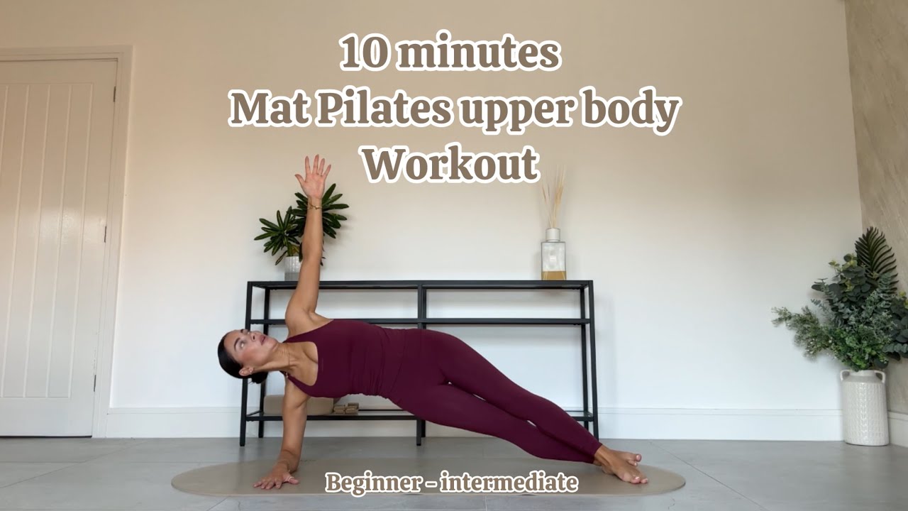 10 MINUTES ⏱️ MAT PILATES UPPER BODY WORKOUT- beginner - intermediate 