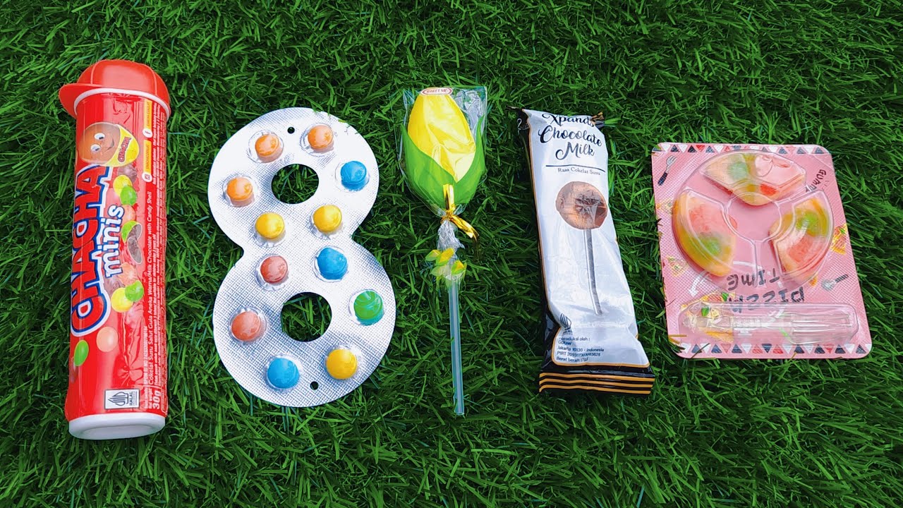 ASMR Unboxing Colorful Indonesian Snacks 🍬  Chacha Minis, Lollipops & More