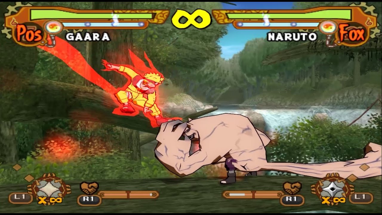 Gaara Vs Naruto - Naruto Shippuden: Ultimate Ninja 5 (PS2)
