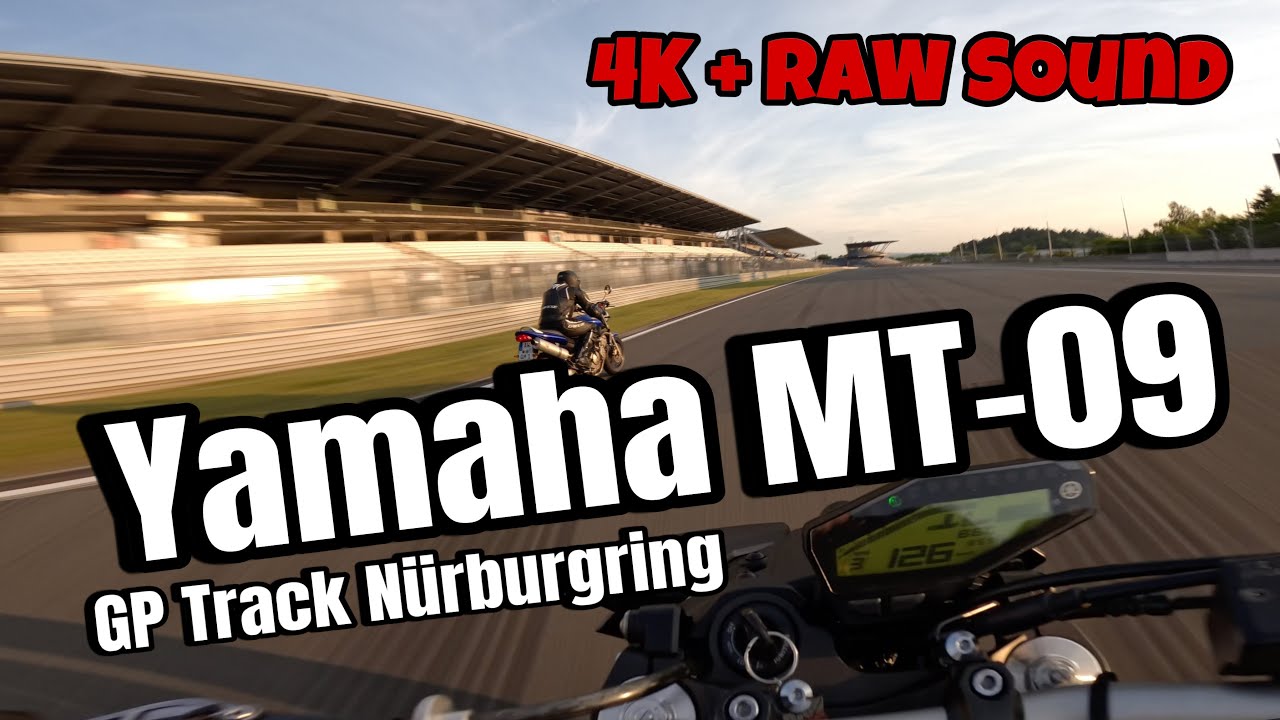 Yamaha MT09 auf der RENNSTRECKE [4K + RAW SOUND]