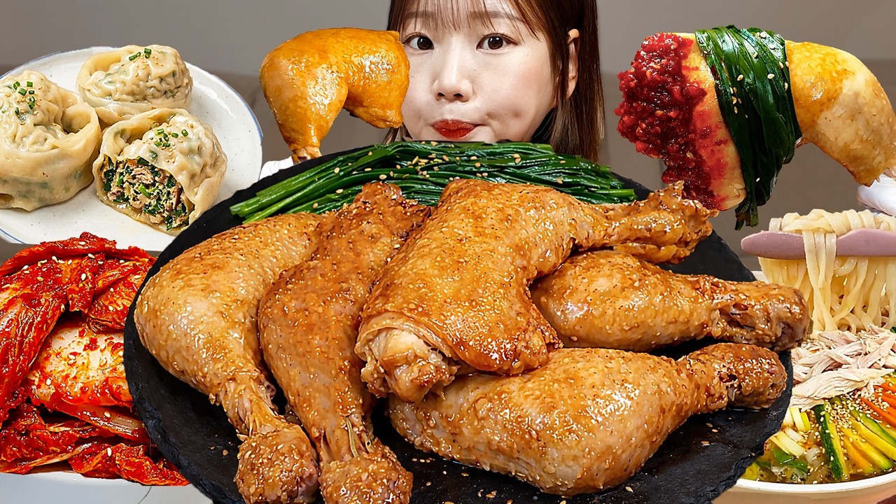 🍖요리먹방- 이북식 찜닭,겉절이김치,칼국수,닭죽먹방😎 두쫀쿠가고 봄동가고 북한음식왔따?! 한식 집밥 JJIMDAK MUKBANG ASMR EATINGSHOW REALSOUND 먹방