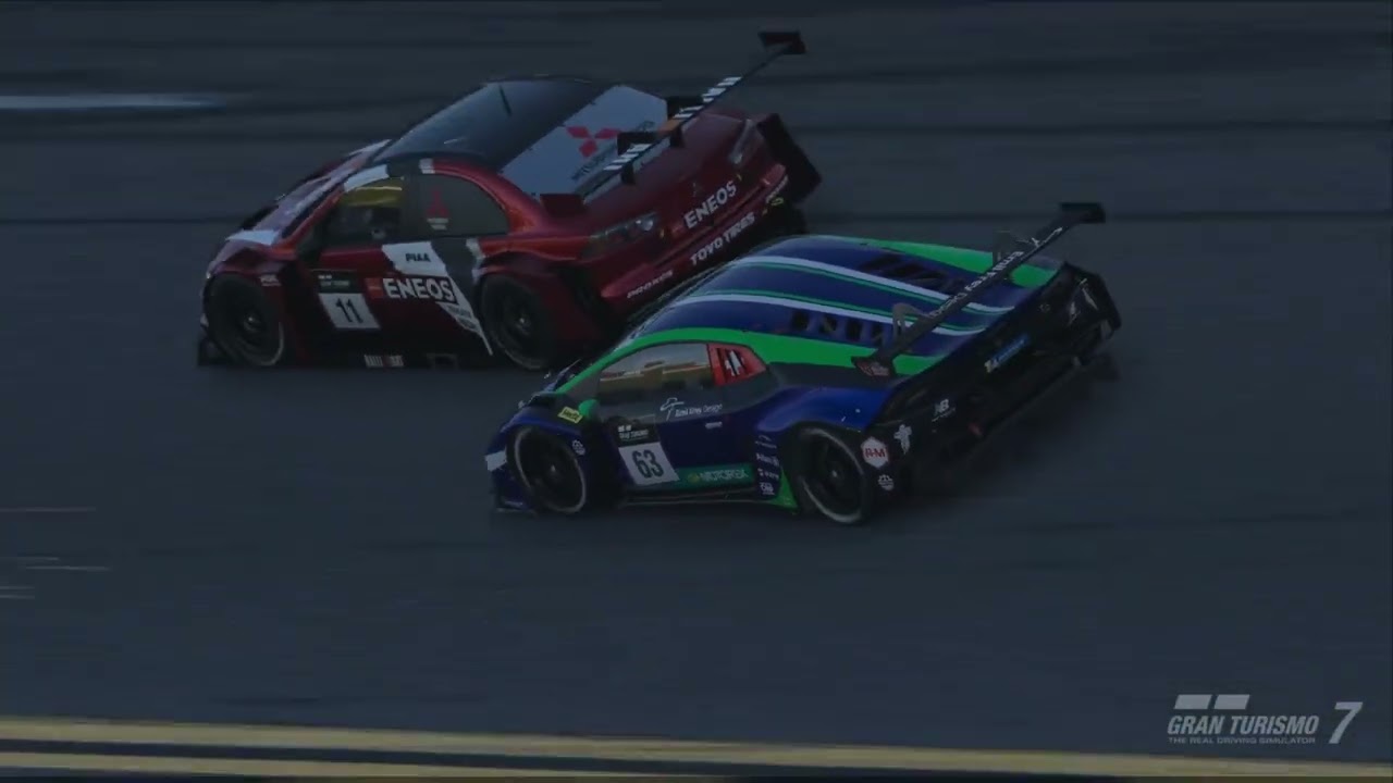Playing Gran Turismo - I win the race