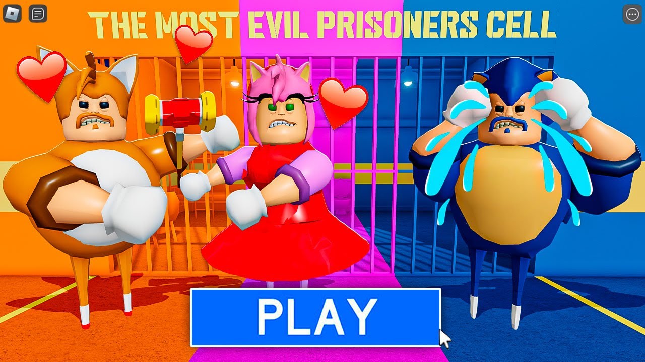 TAILS SONIC BARRY FALL IN LOVE WITH AMY SONIC BARRY Roblox Prison Obby 