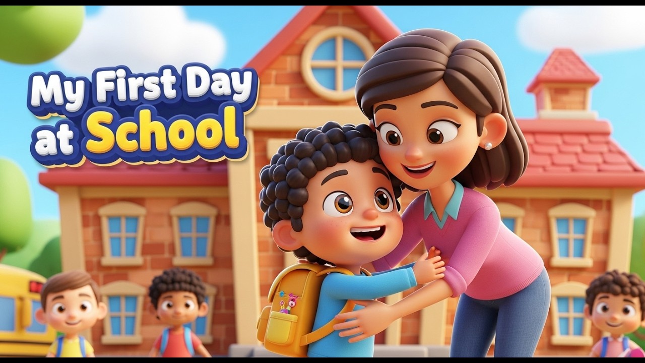 My First Day at School 🎒🏫 | Kids Moral Story | Confidence, Friendship & Courage