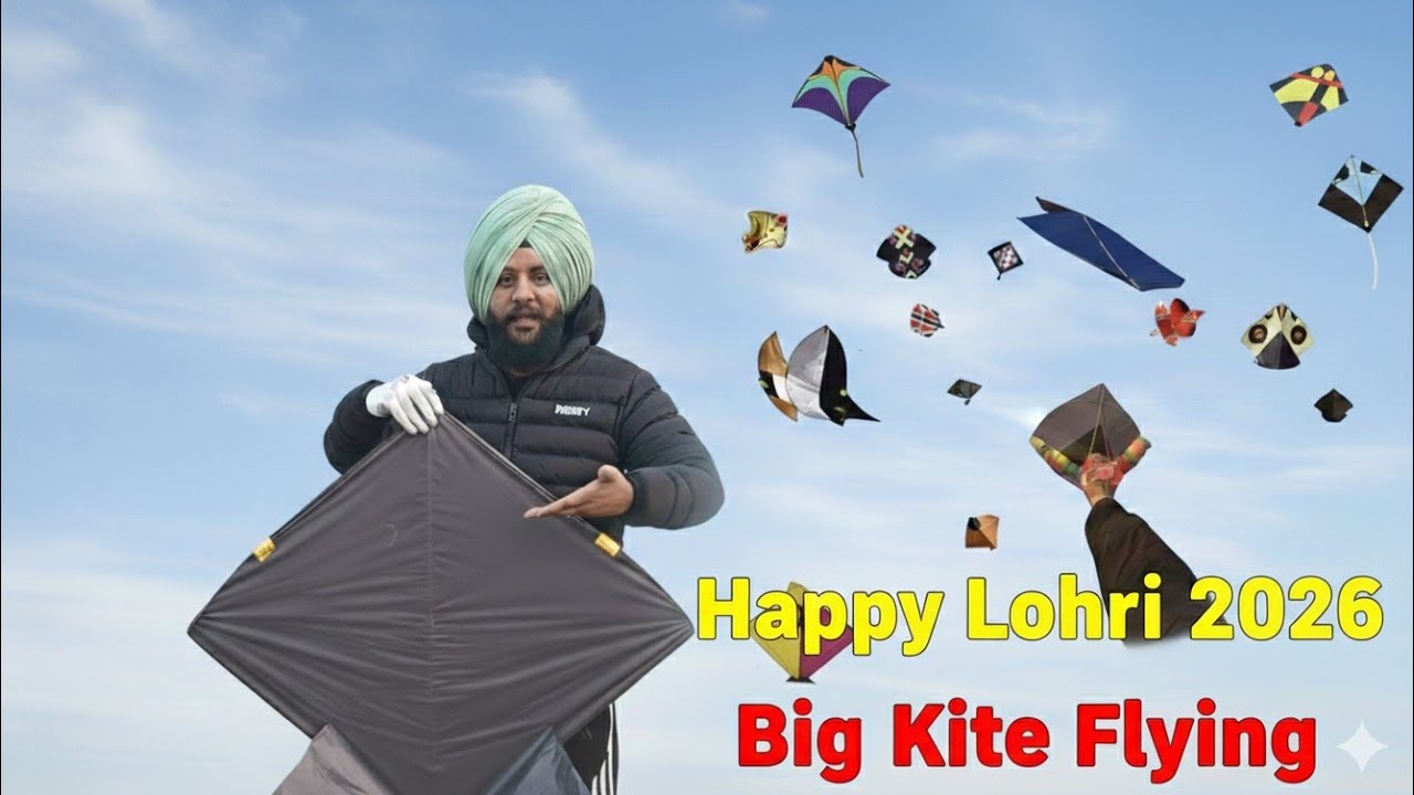 HAPPY LOHRI 2026 |BIG KITE Flying |3tawa kite flying 😎