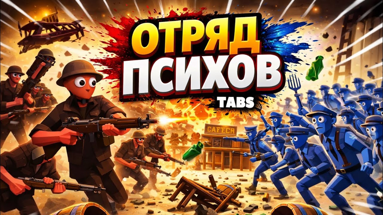 100 ПСИХОВ ПРОТИВ АРМИИ - Totally Accurate Battle Simulator
