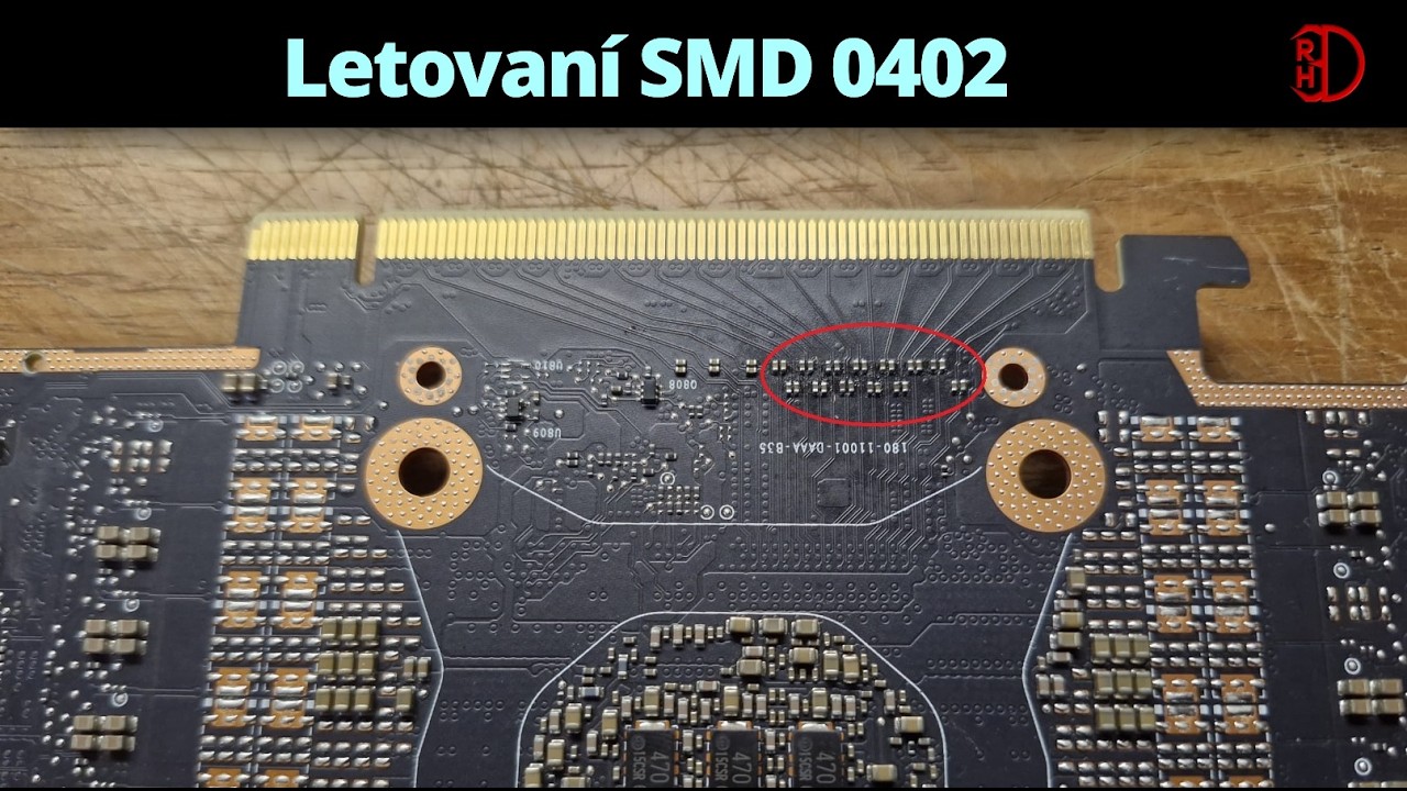 Letovaní extrémně malých součástek 0402 SMD Takova hodinářská práce #rh3d
