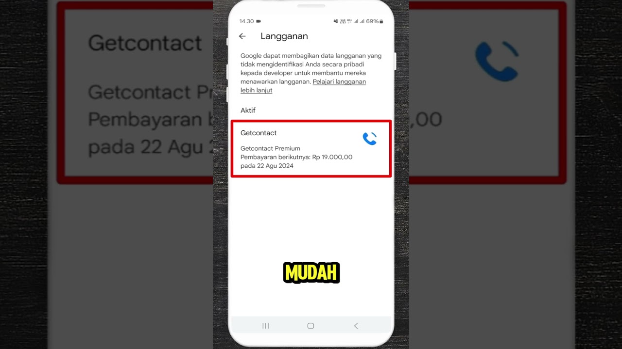 Cara Berhenti Langganan GetContact Premium