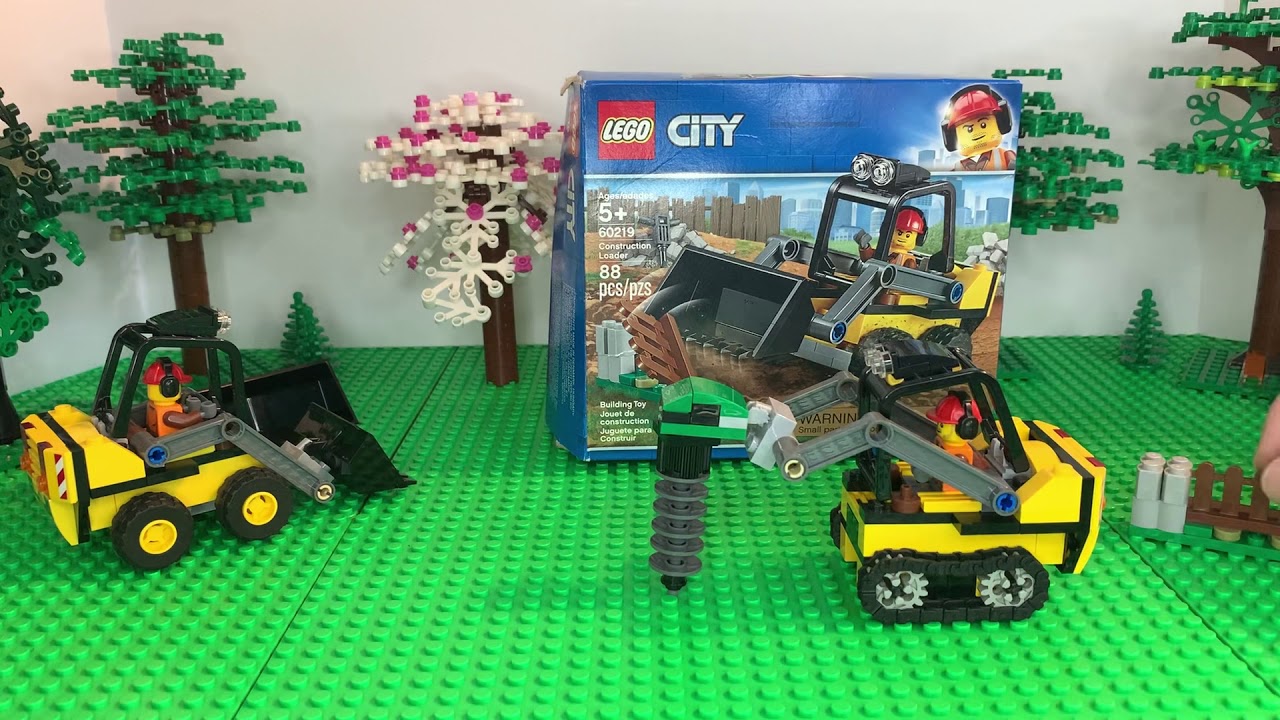 Lego 60219 bobcat / skid steer review as well as modification to tracks and front attachments