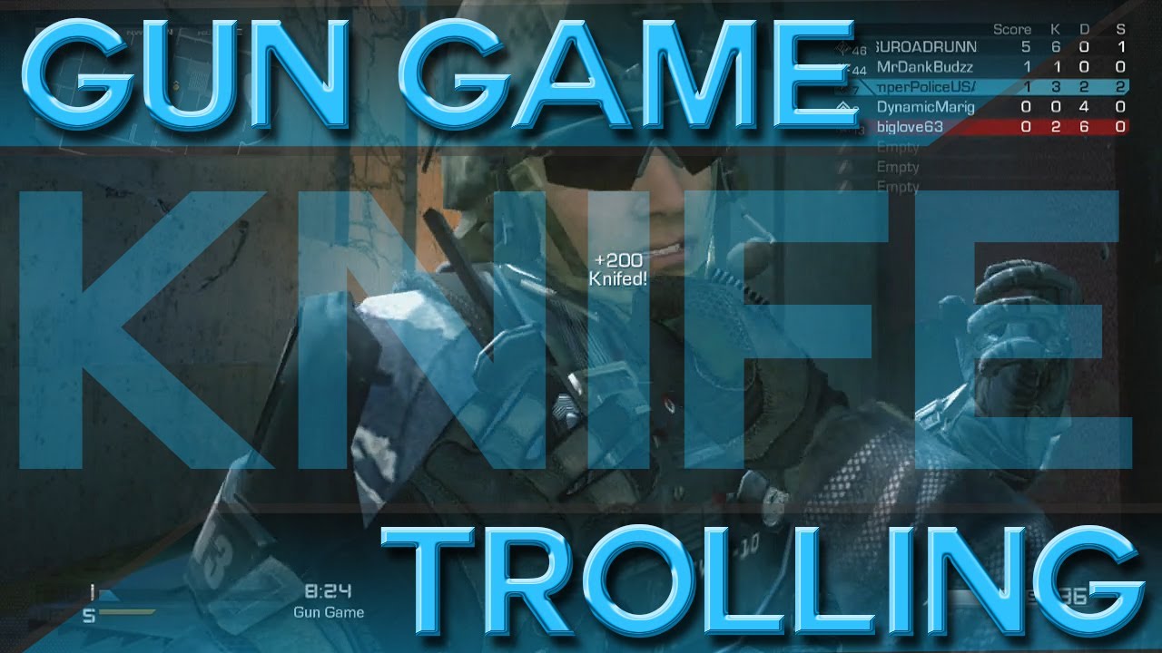 Gun Game Knife TROLLING!  - Call of Duty: Ghosts Reaction Montage