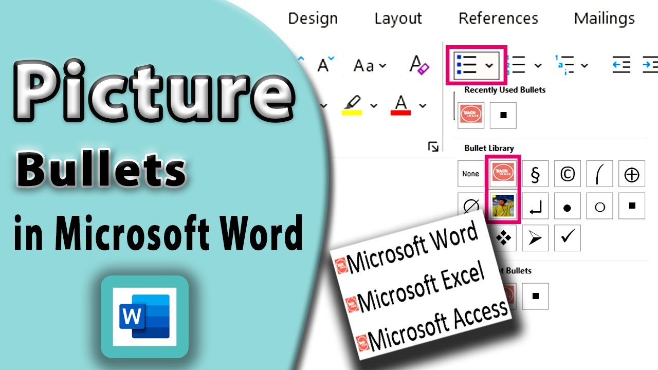 How to create Bullets as picture in Microsoft Word