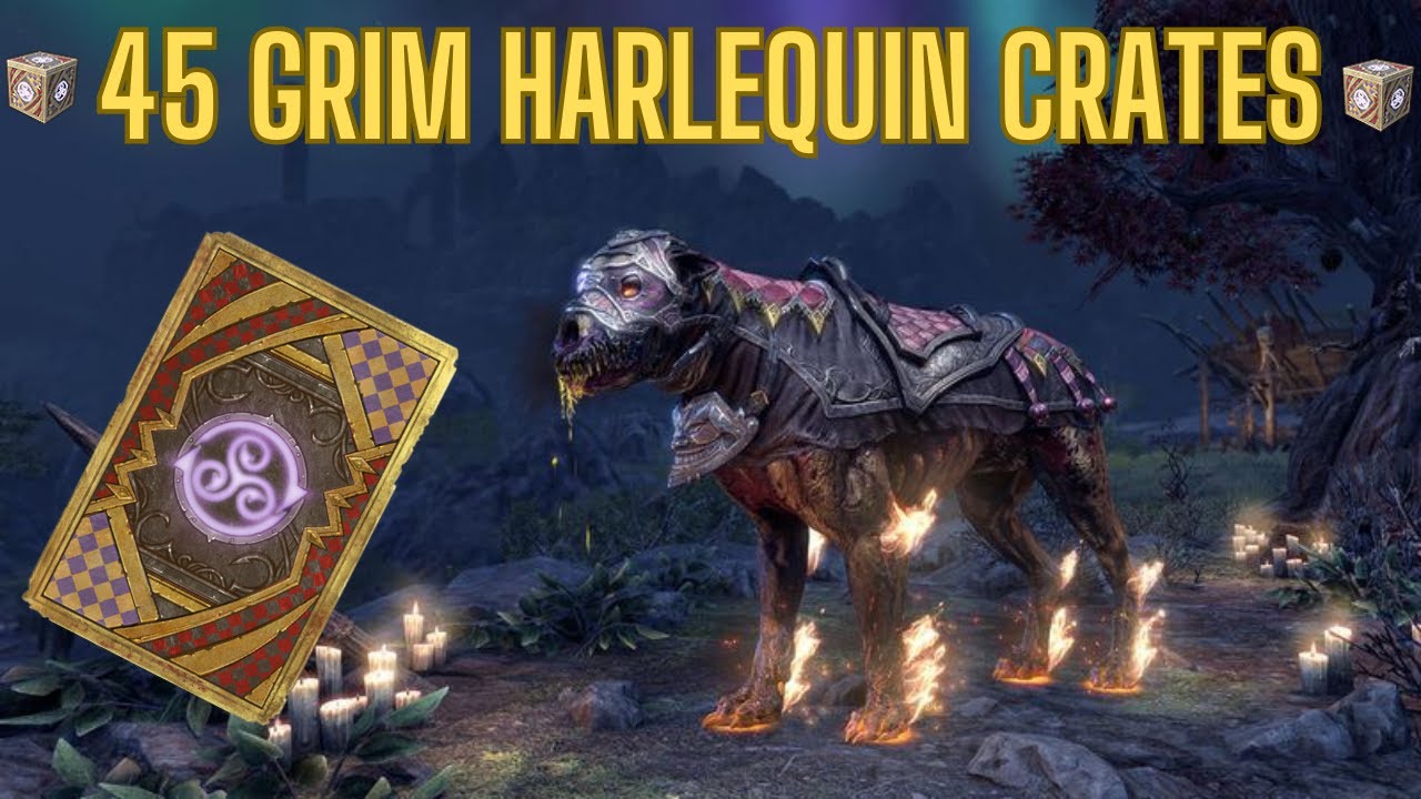 Elder Scrolls Online Opening 45 Grim Harlequin Crown Crates