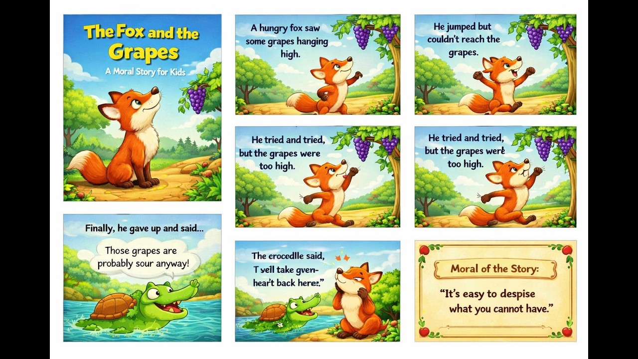 The Fox and the Grapes #LearningThroughStories