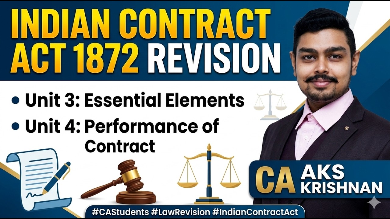CA foundation revision May 26 Contract act unit 3 onwards