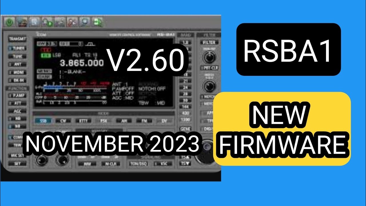 ICOM RSBA1v2 , SOFTWARE UPDATE 2.60 - NOVEMBER 2023